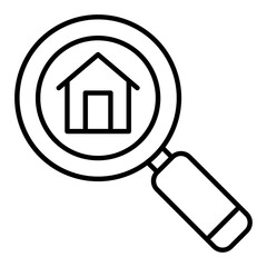 Search Home Outline Icon 