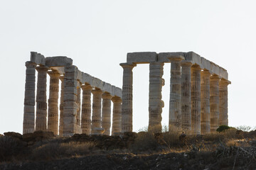 Temple of Poseidon in Athens City, Greece

