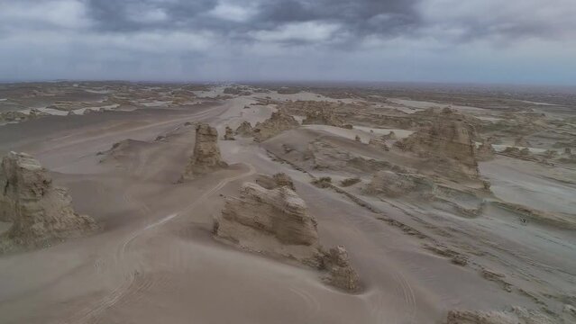 Dasht-e-Lut, Lut desert, hottest desert in the world, Iran (aerial photography)