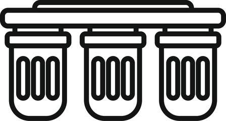 Tank filter icon outline vector. Water treatment. Ecology plastic