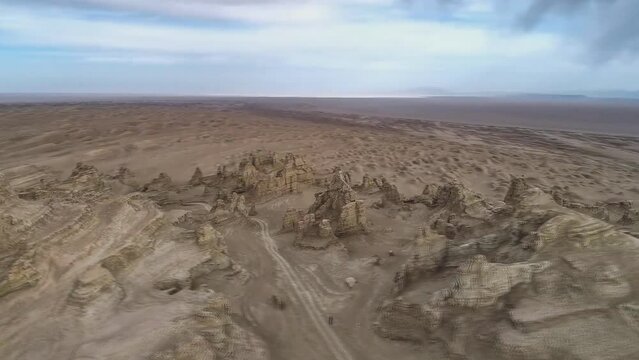 Dasht-e-Lut, Lut desert, hottest desert in the world, Iran (aerial photography)