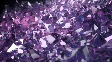 purple glass fragments abstract background (ai generated)