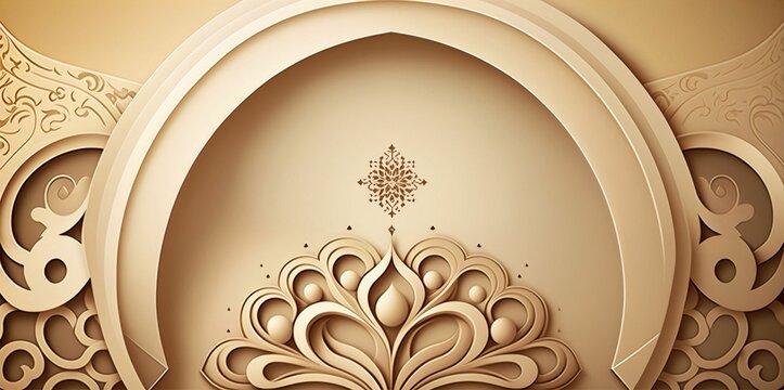 Islamic background made with generative ai technology. can be used as greeting cards, posters, banners, and more.