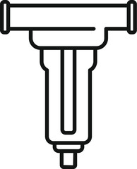 Home water filter icon outline vector. Purification tank. Liquid system