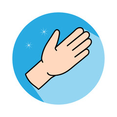 Fototapeta premium Washing hands with soap. Clean hand. Washing hands with soap to prevent virus and bacteria.Vector.