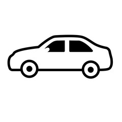 Car icon outline simple Vector illustration background