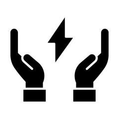 Safe Energy Glyph Icon
