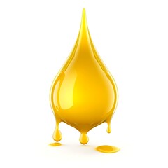 Oil drop isolated on white background, generative ai
