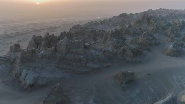 Dasht-e-Lut, Lut desert, hottest desert in the world, Iran (aerial photography)