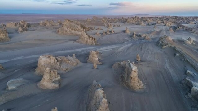 Dasht-e-Lut, Lut desert, hottest desert in the world, Iran (aerial photography)