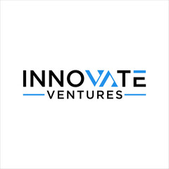 modern inovation text logo, simple