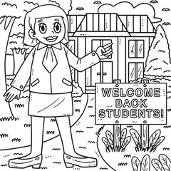 Back To School Welcome Back Students Coloring Page
