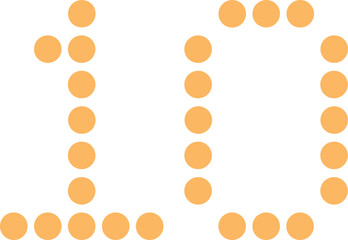 Recolorable Digital Scoreboard Number
