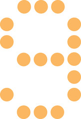 Recolorable Digital Scoreboard Number