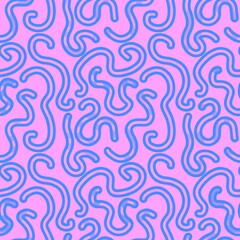 Abstract stripes doodle seamless festive ribbons pattern for wrapping paper and fabrics and linens and kids