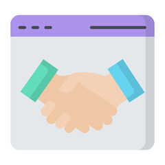 Social Media Business Flat Icon 