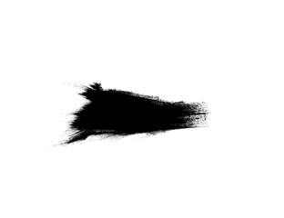 Fototapeta premium Black paint brush on white background. Art brush for draw