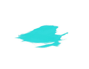 Turquoise watercolor brush isolated on white background. Art brush for draw
