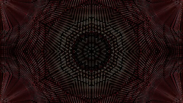 abstract lines colorful light shining round shape in center, black background	
