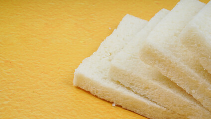 Roti Tawar Kupas or sliced bread. selective focus