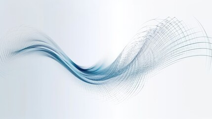 Abstract big data curve. Technology data waves concept - Generative AI