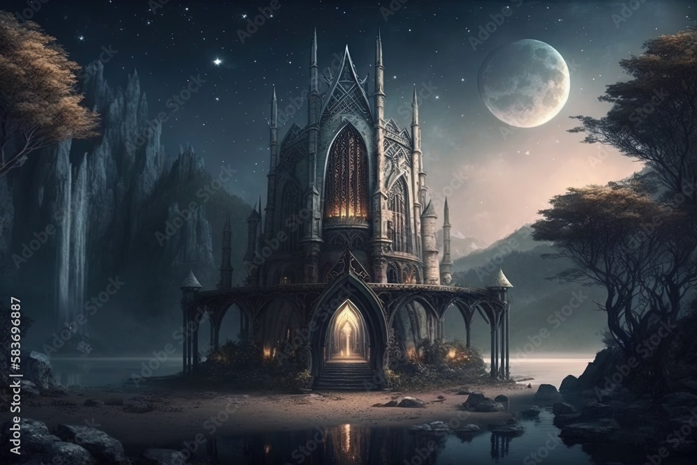 Poster the mystical monastery of infinite enchantment generative ai