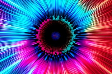 Abstract multicoloured flower-like background. Generative AI