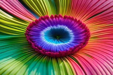 Abstract multicoloured flower background. Generative AI