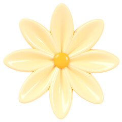 3D rendering. flower isolated on background