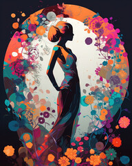 girl in the flower cycle 