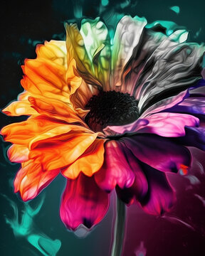 red and yellow dahlia