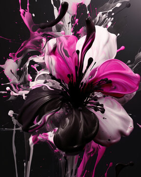 flower in a dark