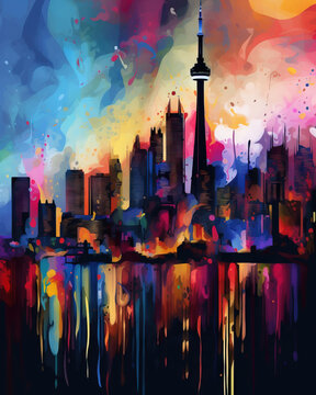 night city skyline