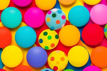 Fototapeta na wymiar Polka Dots Explosion: A Vibrant Pop Art Creative Concept, Generative AI