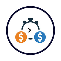 waiting, money, clock, time, time on money icon