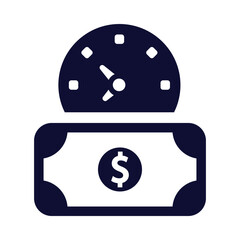 waiting, money, clock, time, time on money icon