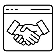 Business Deal Outline Icon