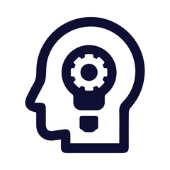 bulb, light bulb, gear, setting, creative idea management icon