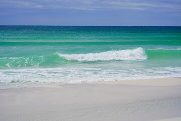 beautiful Destin beach and the Gulf of Mexico in Destin, Florida	