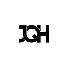 jqh typography letter monogram logo design
