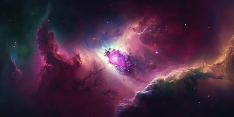 Colorful space galaxy cloud nebula. Stary night cosmos. Universe science astronomy. Supernova background wallpaper	 - obrazy, fototapety, plakaty