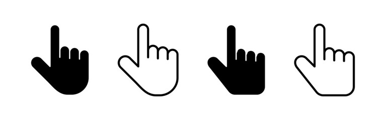 Obraz premium Hand cursor icon vector for web and mobile app. cursor sign and symbol. hand cursor icon clik