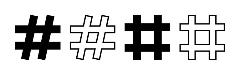Obraz premium Hashtag icon vector for web and mobile app. hashtag sign and symbol