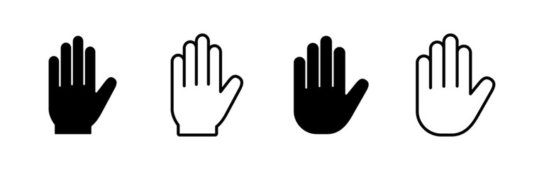 Hand icon vector for web and mobile app. hand sign and symbol. hand gesture