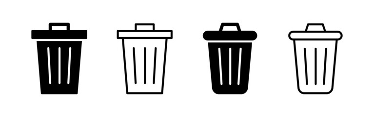 Trash icon vector for web and mobile app. trash can icon. delete sign and symbol.