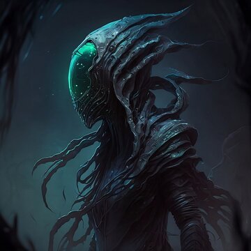 Evil Humanoid Alien Character Generative AI