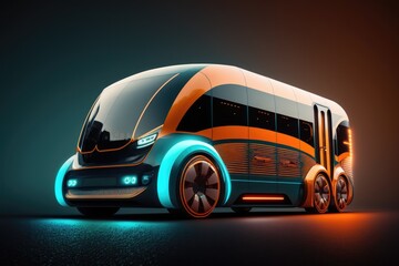 Obraz na płótnie Canvas Electric futuristic self driving future car. Concept. Generative AI