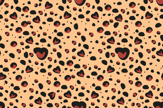Leopard print. Abstract seamless vector pattern.