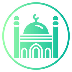 mosque gradient icon