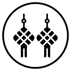 ketupat glyph icon